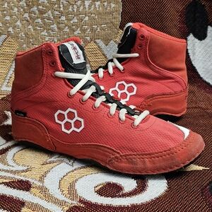 Rudis Colt Wrestling Shoes Red Mens Size 5.5 / Womens 7 Lace Athletic Sneakers